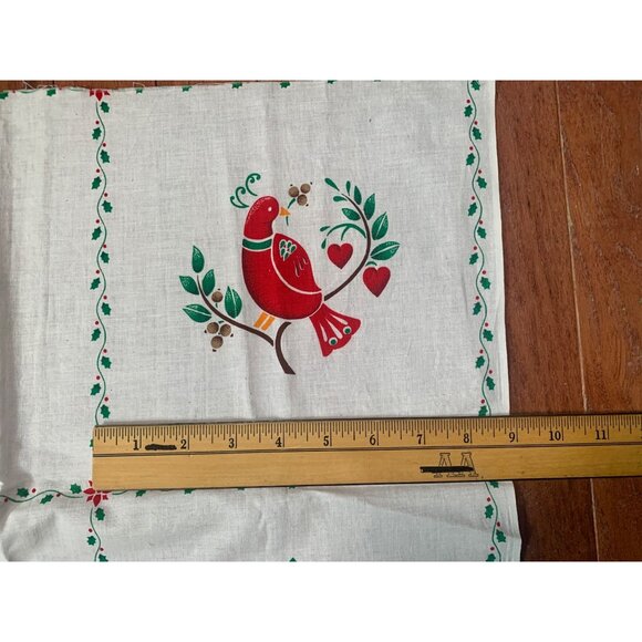 Vintage Christmas-Themed VIP Cranston Print Works Cotton Fabric Panel 44"x18" Re - Picture 7 of 7